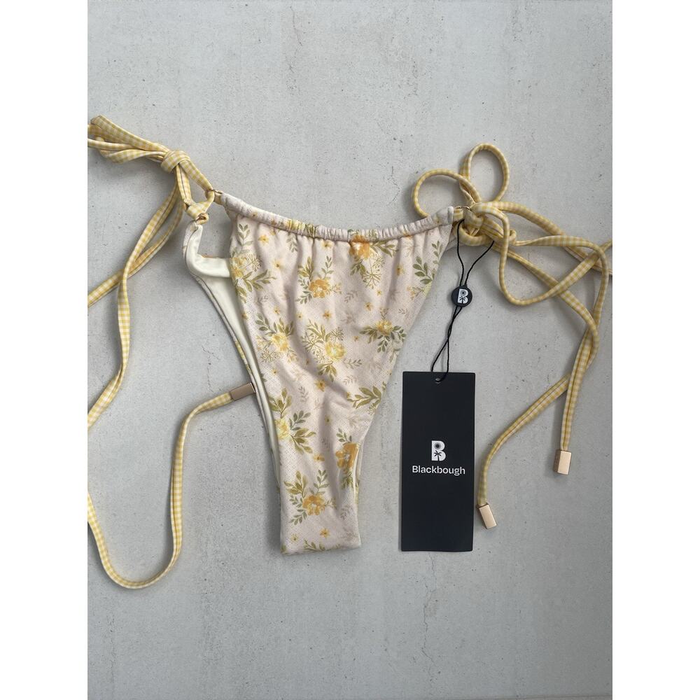 Blackbough Swim String Bikini Bottom Swimwear Amber Floral Plaid